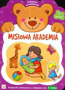 Misiowa Akademia zeszyt 3 Książeczka edukacyjna z naklejkami dla 3-latka 