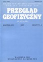 Przegląd Geofizyczny Rocznik LIV 2009 Zeszyt 3-4  