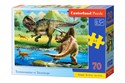 Puzzle 70 Tyrannosaurus vs Triceratops in polish