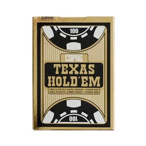 Texas Holdem Gold Jumbo Face czarne 