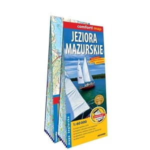 Jeziora Mazurskie 2-częściowa laminowana mapa żeglarska 1:60 000 to buy in USA