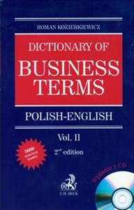 Dictionary of Business Terms Polish English Tom 2 + CD buy polish books in Usa