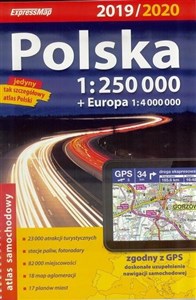 Polska atlas samochodowy 1:250 000 Wydanie 2019/2020 polish usa