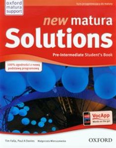 New Matura Solutions Pre-Intermediate Student's Book + Get ready for Matura 2015 Kurs przygotowujący do matury. Matura podstawowa 2015 Polish Books Canada