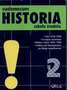 Vademecum mini Historia 2 Szkoła średnia Polish bookstore