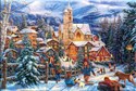 Puzzlowa kartka pocztowa Sledding to Town KAR-024003 - 