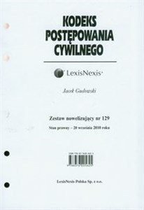 Kodeks postępowania cywilnego Zestaw nowelizujący nr 129 Polish bookstore