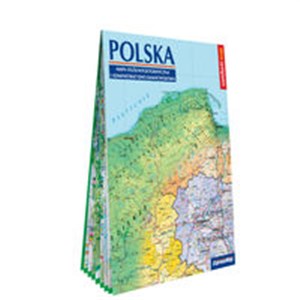 Polska Mapa ogólnogeograficzna i administracyjno-samochodowa laminowana mapa XXL 1:1 000 000 Bookshop