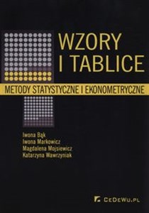 Wzory i tablice Metody statystyczne i ekonometryczne bookstore