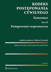 Kodeks postępowania cywilnego Tom 3 Postępowanie rozpoznawcze Polish bookstore