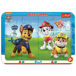 Puzzle ramkowe 2w1 Psi Patrol Wesoły Psi Patrol Polish bookstore