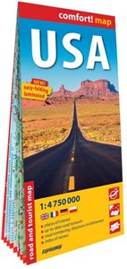 USA laminowana mapa samochodowo-turystyczna 1:4 750 000  pl online bookstore