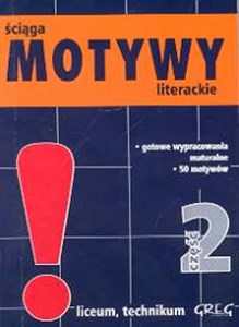 Motywy literackie 2 ściąga Liceum technikum Canada Bookstore