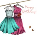 Karnet Swarovski kwadrat Urodziny sukienki polish usa