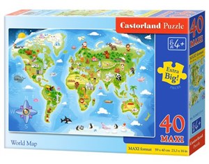 Puzzle Maxi: World Map 40 online polish bookstore
