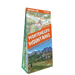 Góry Czarnogóry laminowana mapa trekkingowa 1:65 000 Montenegro Mountains: Durmitor, Bjelasica, Prokletije, Komovi online polish bookstore