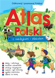 Atlas Polski z naklejkami i plakatem online polish bookstore