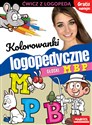 Kolorowanki logopedyczne Głoski M B P z naklejkami  