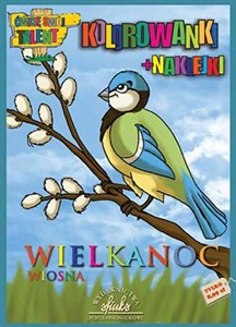 Kolorowanki wielkanocne z naklejkami Wiosna  