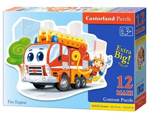Puzzle MAXI Konturowe:	Fire Engine 12  