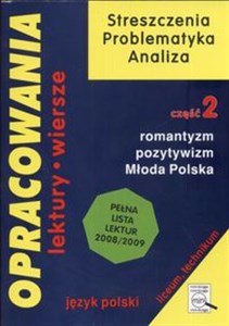 Opracowania 2 Romantyzm Pozytywizm Młoda Polska Liceum technikum bookstore