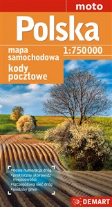 Polska 1:750 000 kody pocztowe mapa drogowa - Polish Bookstore USA