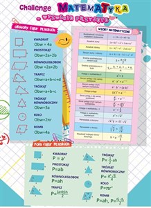 Plansza dwustronna A4 ściąga matematyka polish usa