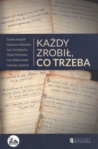 Każdy zrobił, co trzeba Polish bookstore