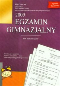 Egzamin gimnazjalny 2009 Blok humanistyczny Oryginalne arkusze egzaminacyjne - Polish Bookstore USA