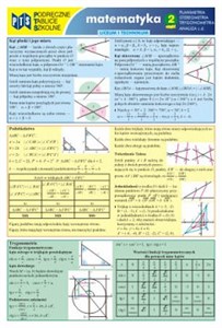 Podręczne tablice szkolne Matematyka 2 Planimetria Stereometria Trygonometria Analiza Polish Books Canada