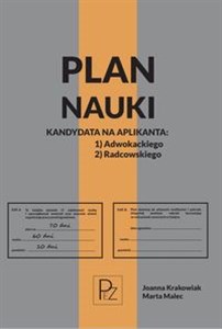 Plan nauki kandydata na aplikanta adwokackiego/radcowskiego bookstore