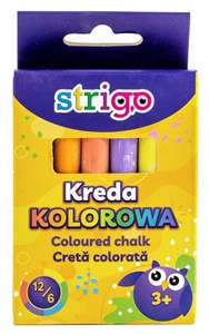 Kreda niepyląca 12 kolorów STRIGO Polish bookstore
