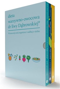 Dieta warzywno-owocowa dr Ewy Dąbrowskiej Komplet 3 książek Program na 6 tygodni + Dieta w postaci płynnej + Post uproszczony  