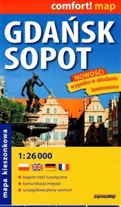 Gdańsk Sopot kieszonkowy laminowany plan miasta 1:26 000  