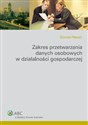 Zakres przetwarzania danych osobowych w działalności gospodarczej Polish Books Canada