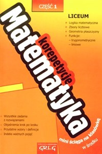 Matematyka korepetycje Część 1 Logika Zbiory Geometria - Polish Bookstore USA