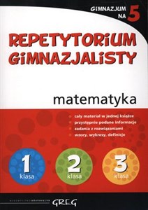 Repetytorium gimnazjalisty matematyka Gimnazjum na 5 online polish bookstore