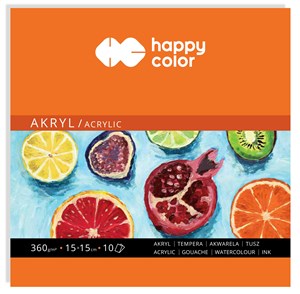 Blok do akrylu 10 ark. 360g Happy Color  Bookshop