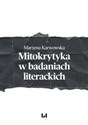 Mitokrytyka w badaniach literackich  pl online bookstore