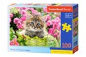 Puzzle Kitten In Flower Garden 100 - 