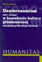 Deuteronomium jako księga w kontekście kultury piśmienniczej starożytnego Bliskiego Wschodu chicago polish bookstore