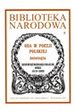Biblioteka Narodowa Oda w poezji polskiej Antologia Dziewięćdziesięciolecie serii 1919-2009 books in polish