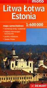 Litwa Łotwa Estonia mapa samochodowa books in polish