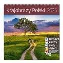 Kalendarz 2025 30x30 Krajobrazy Polski miesięczny, na spirali, wiszący, z naklejkami Bookshop