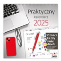 Kalendarz 2025 30x30 Praktyczny miesięczny, na spirali, wiszący, z naklejkami  