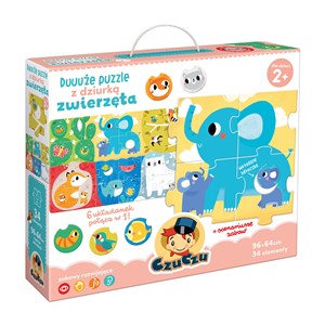 CzuCzu Duuuże puzzle z dziurką Zwierzęta 2+ polish books in canada