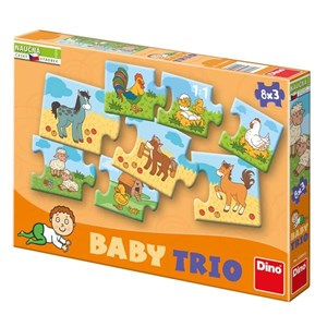 Puzzle Baby rodzina 8x3 DINO polish usa