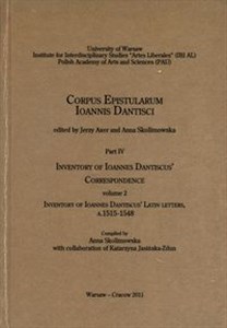 Inventory of Ioannes Dantiscus' Correspondence, part 4, vol. 2  chicago polish bookstore