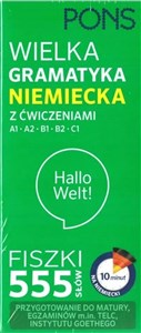 Fiszki 555 słów Wielka gramatyka niemiecka z ćwiczeniami in polish