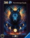 Ravensburger, Puzzle 500: Wilki i księżyce (świecące w ciemności) (12000442) - 